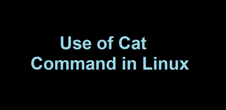 Use of Cat Command in Linux