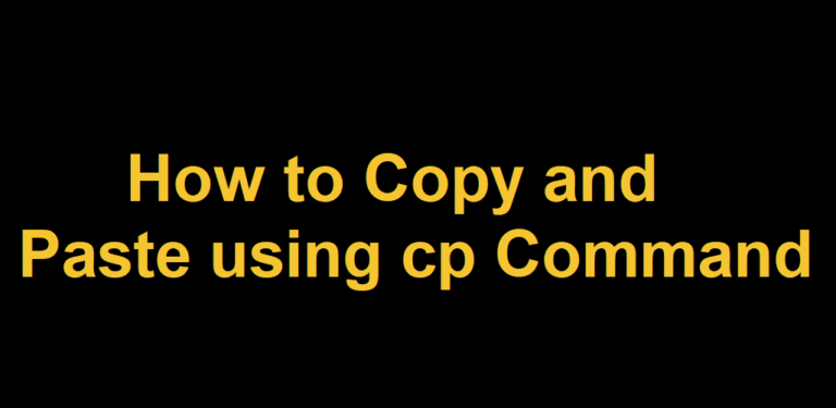 How to copy Folder/File using cp command in Linux