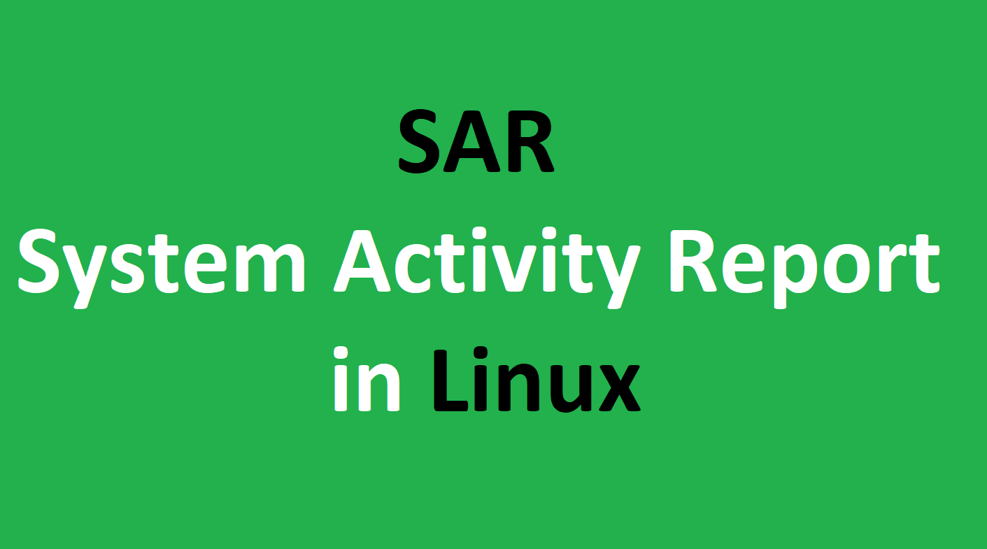 sar command in linux